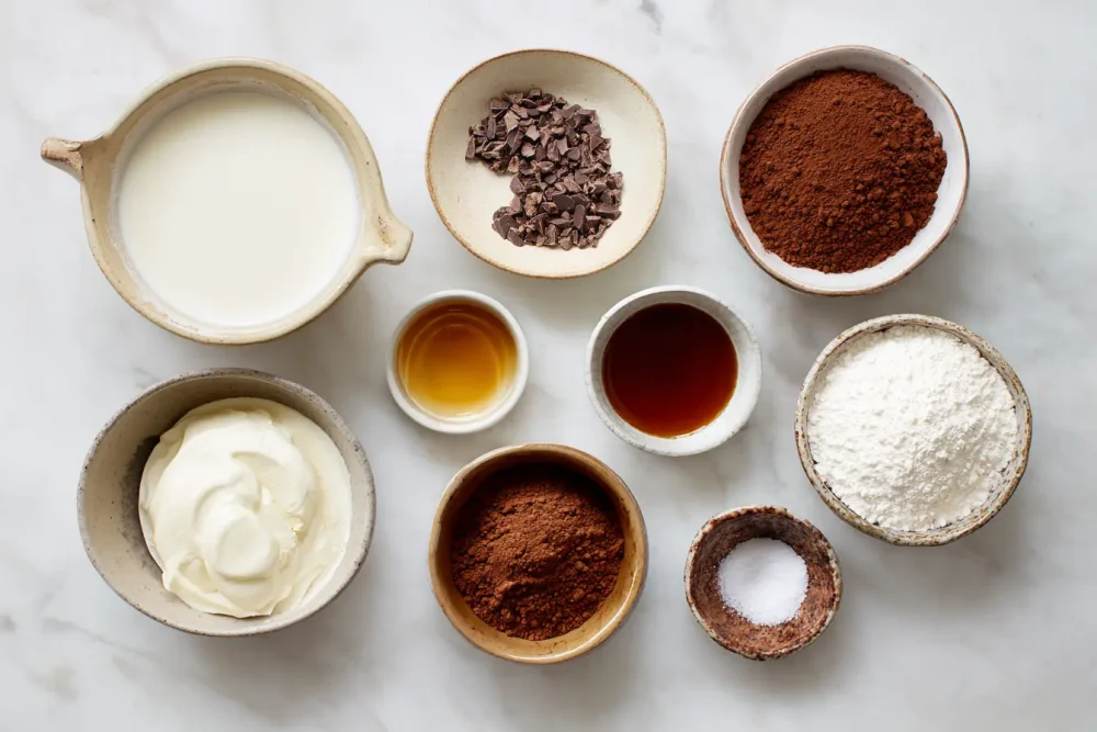 Ingredients for ninja creami chocolate ice cream