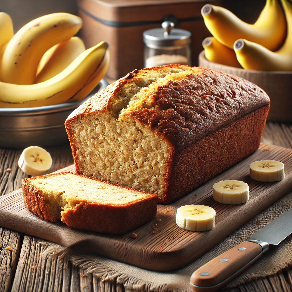 4 ingredient banana bread