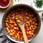 Delicious homemade canned baked beans