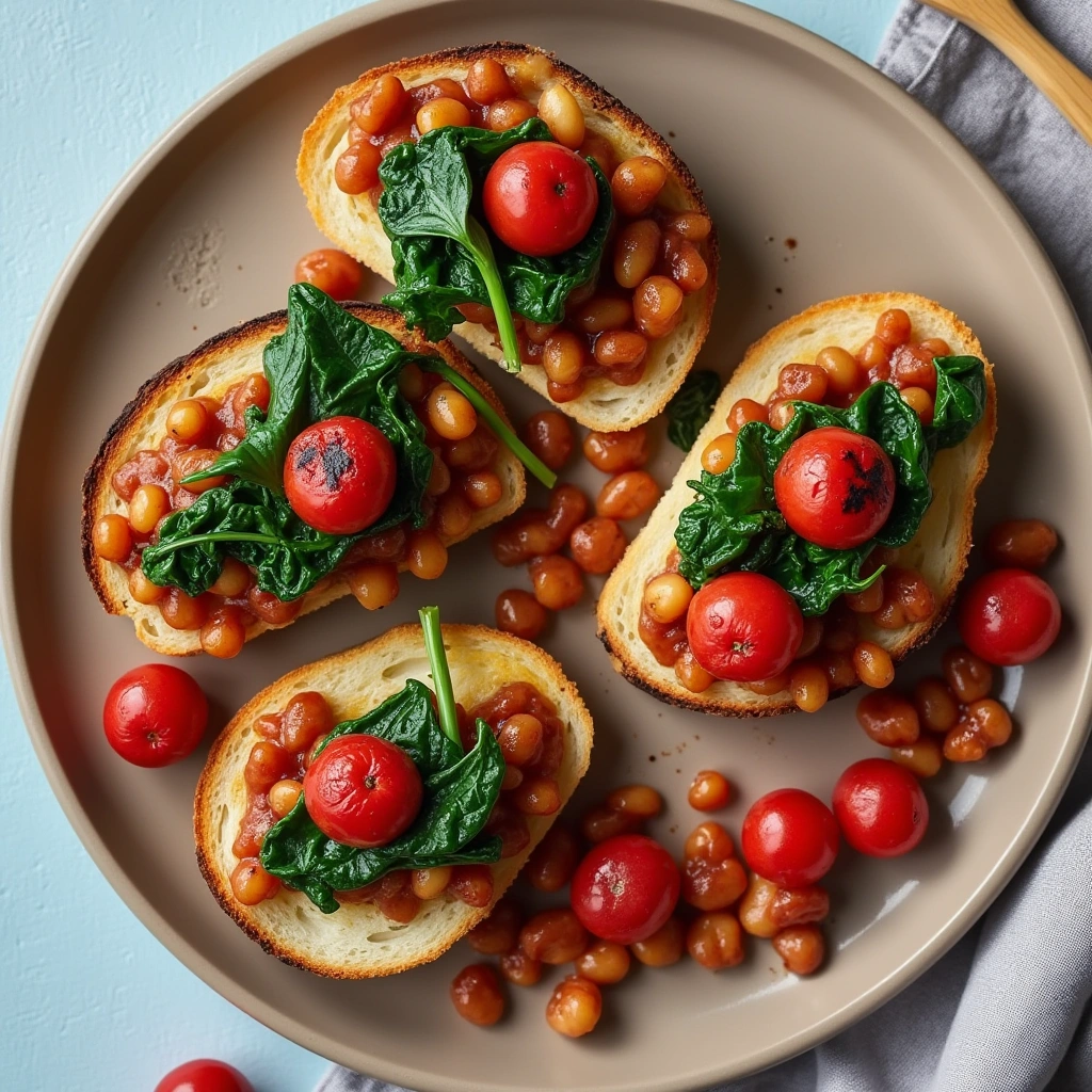 A bowl of homemade British baked beans