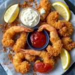 Crispy shrimp baskets and dipping sauce