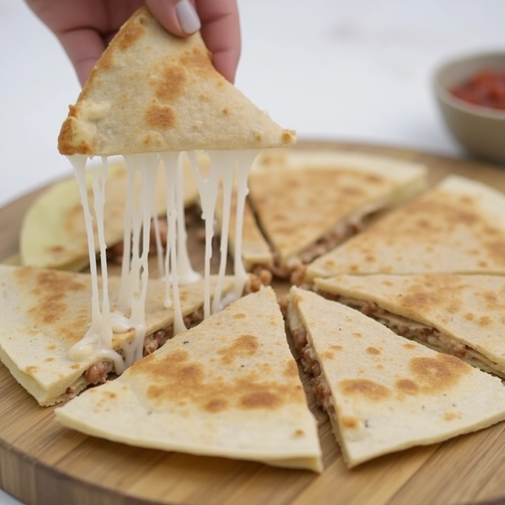 cheesy  pizza quesadillas air fryer