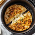 Golden crispy air fryer quesadilla