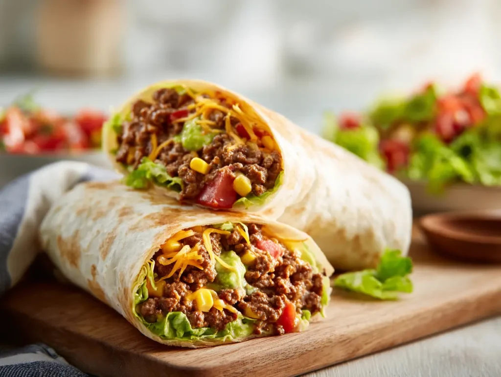 delicious Beef and Bean Burrito