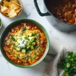 Bowl of Beef and Bean Taco Chili