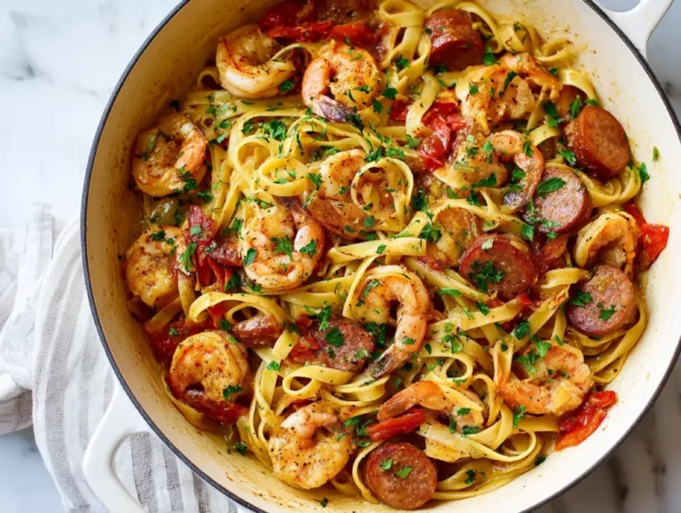 Cajun Shrimp Pasta with Sausage