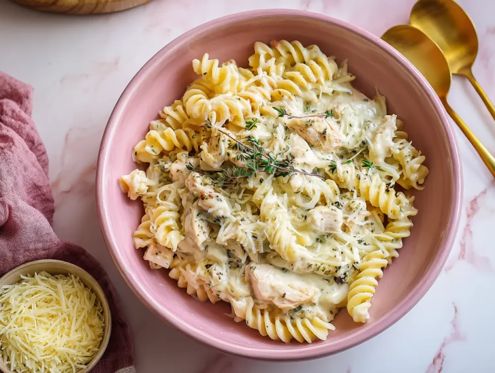 Creamy Fusilli Pasta with cheese