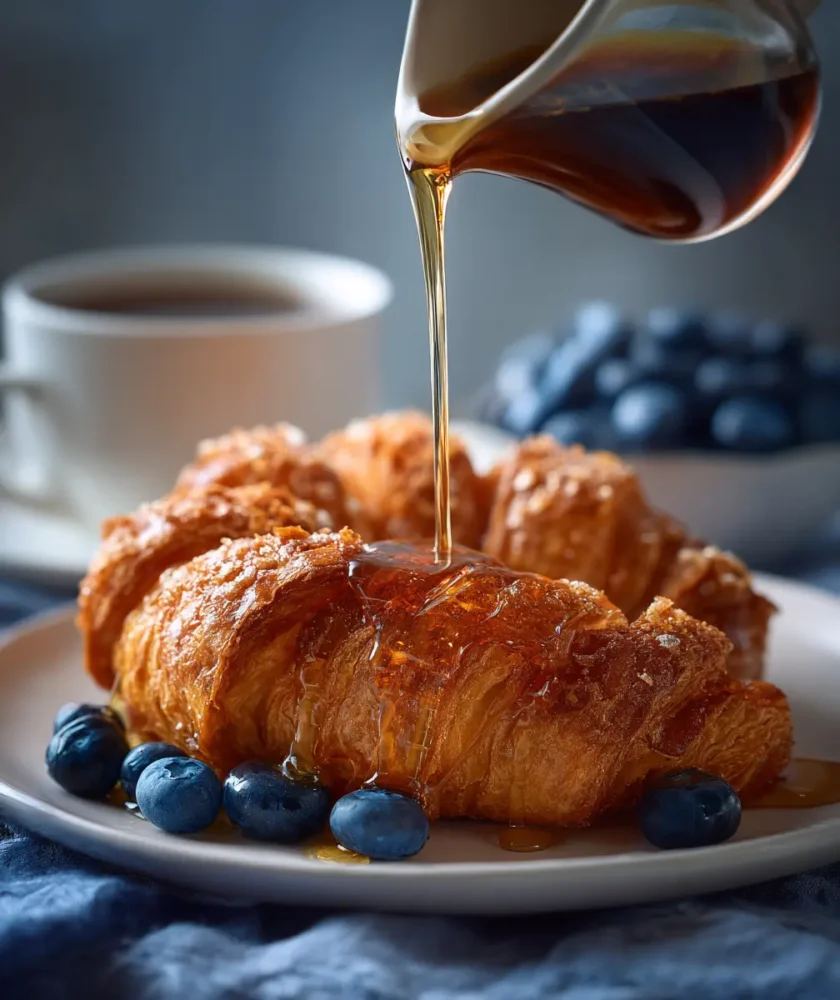 Honey and berries  Croissant Toast Recipe 