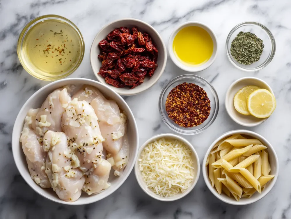 Marry Me Chicken Pasta Tasty ingredients 