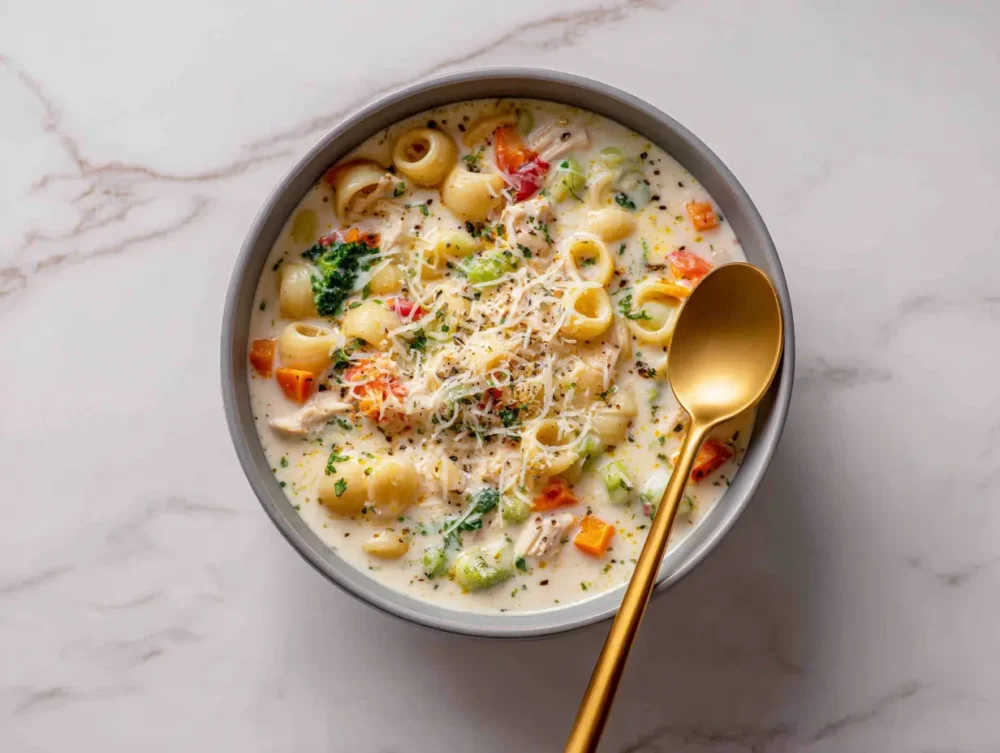 The perfect creamy Ditalini Pasta Soup