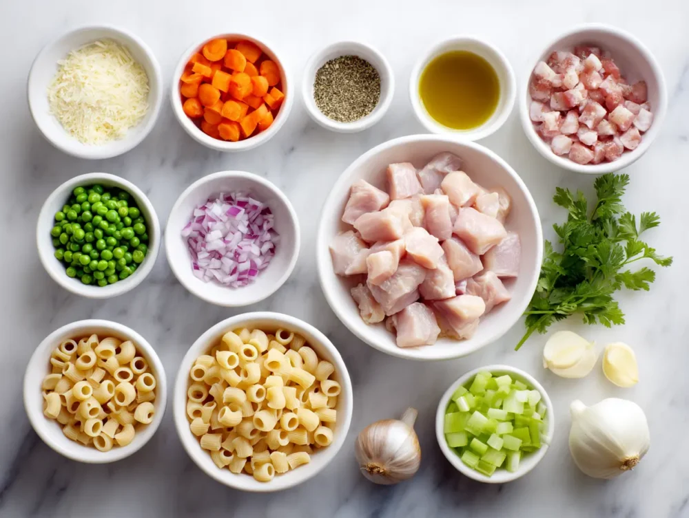 ingredients for Ditalini Pasta Soup