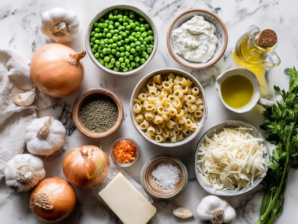 ingredients of Ditalini Pasta recipe with Chicken Broth