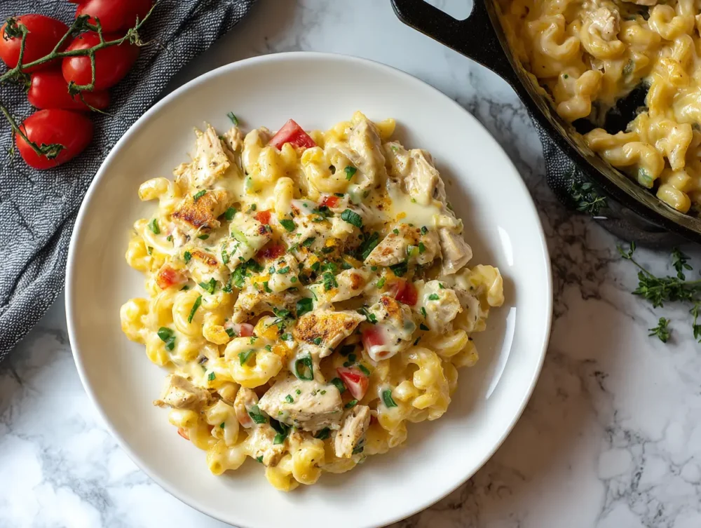 creamy Ditalini pasta with chicken 