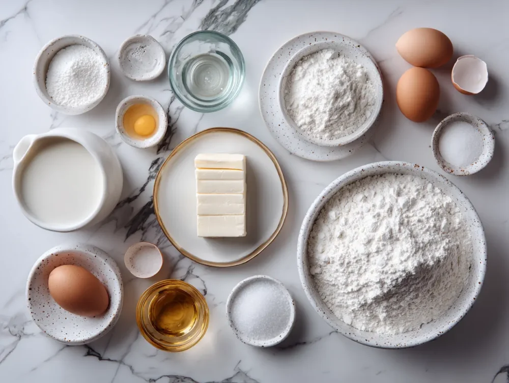 ingredients of Fluffy Mini Pancakes