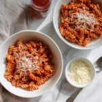 Fusilli Pasta with homemade Tomato Sauce