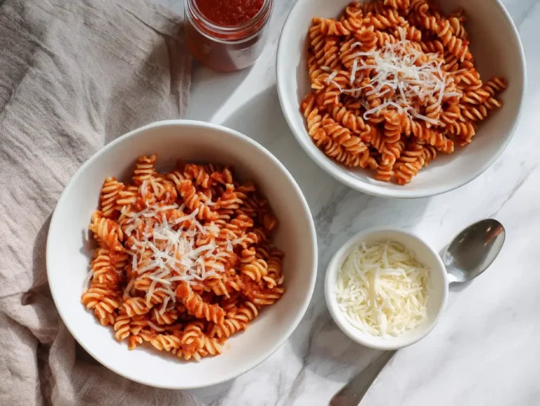 Fusilli Pasta with homemade Tomato Sauce