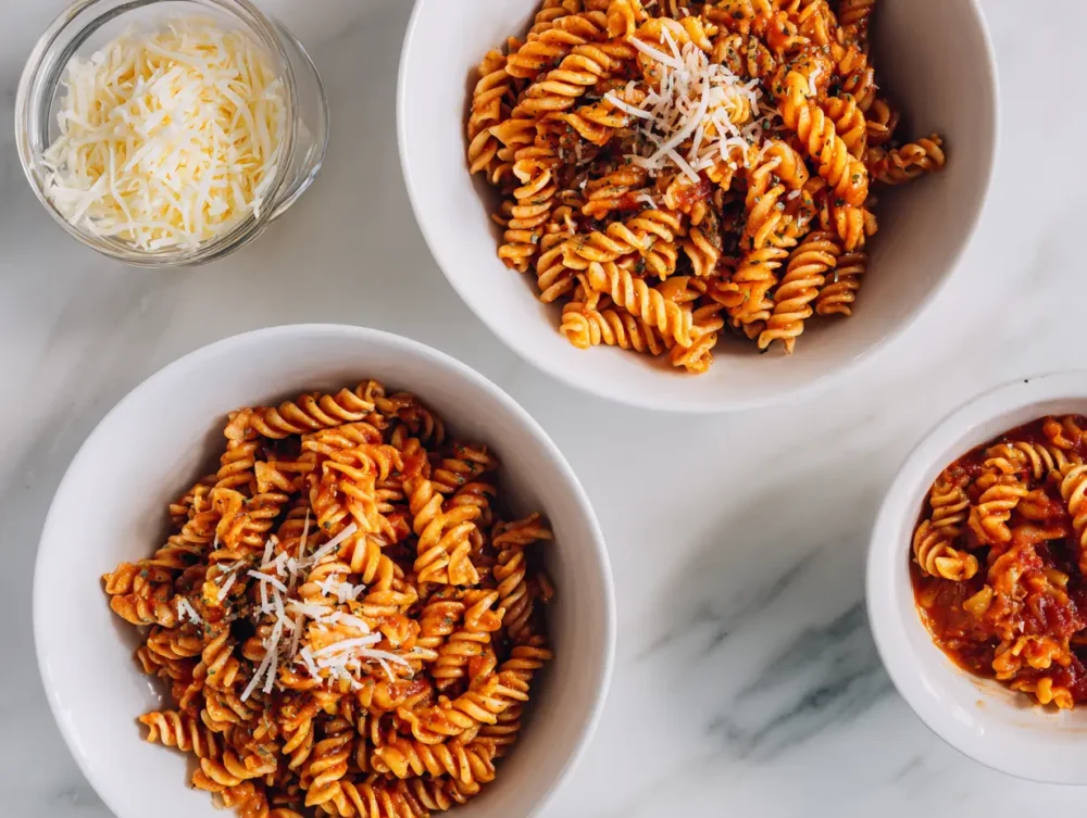 Fusilli Pasta with Tomato Sauce 