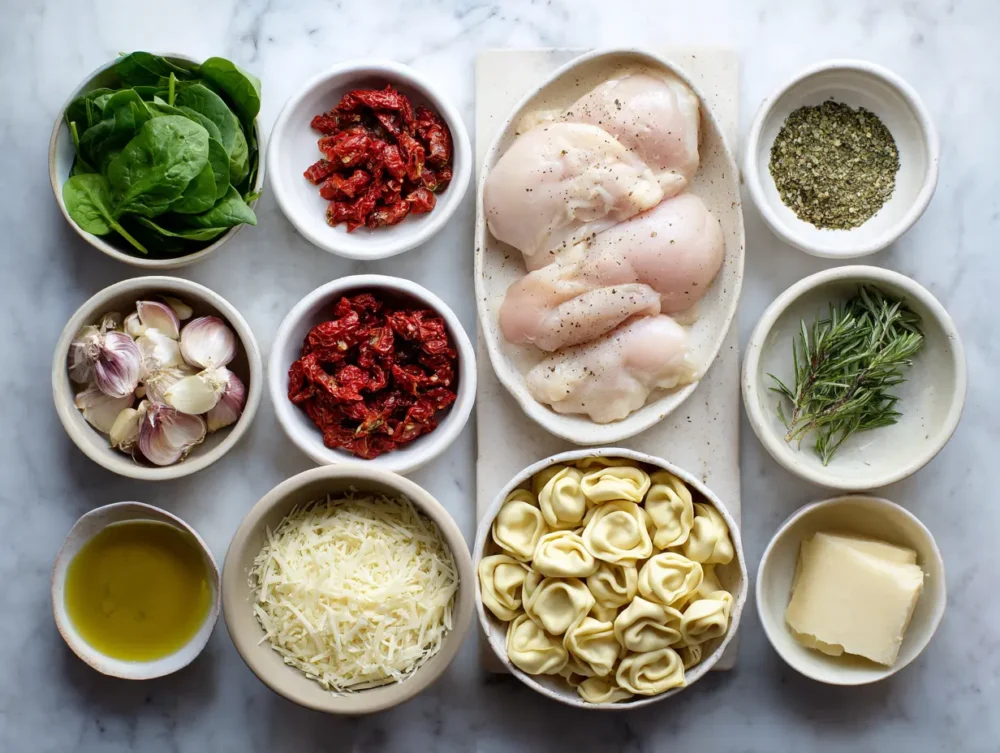 ingredients of Marry Me Chicken Tortellini