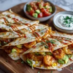 juicy shrimp quesadilla