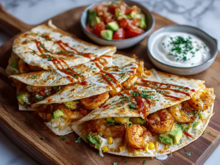 juicy shrimp quesadilla
