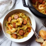 Shrimp Sausage Cabbage
