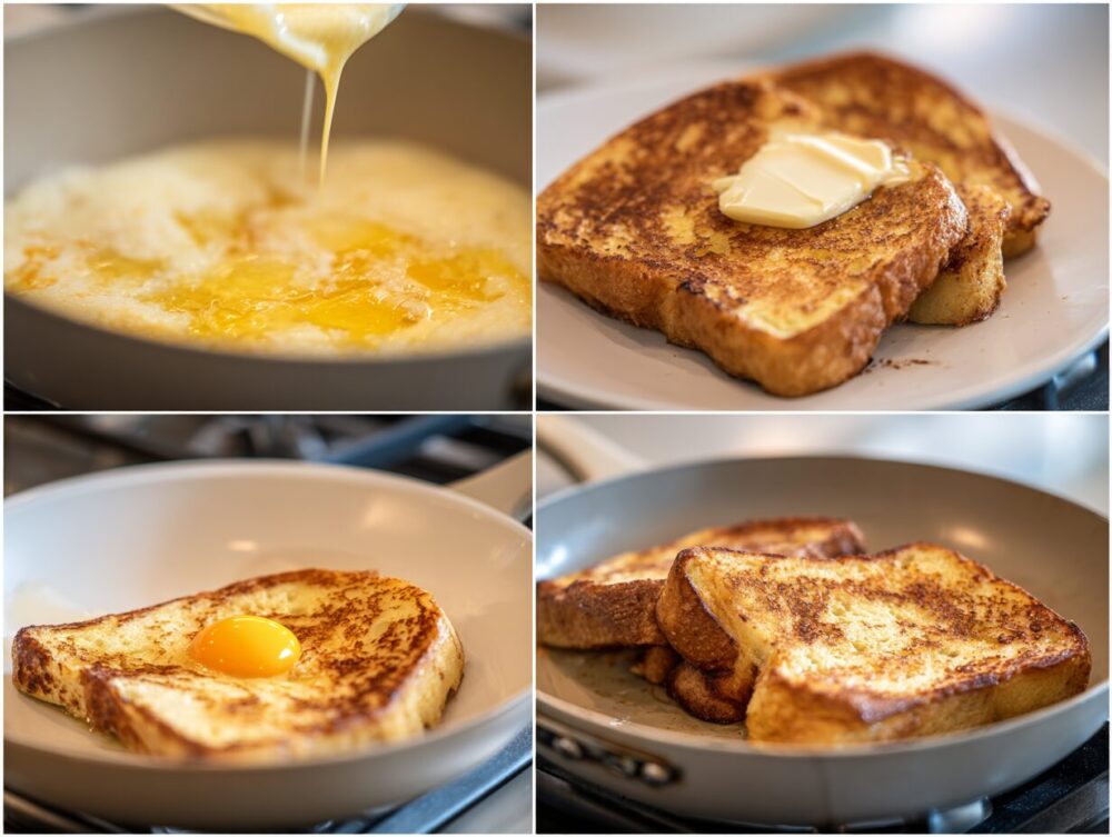 preparing  Sourdough French Toast 