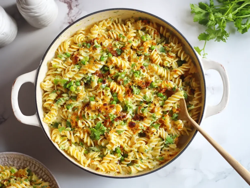 Delicious Fusilli pasta served with Indian-style spices