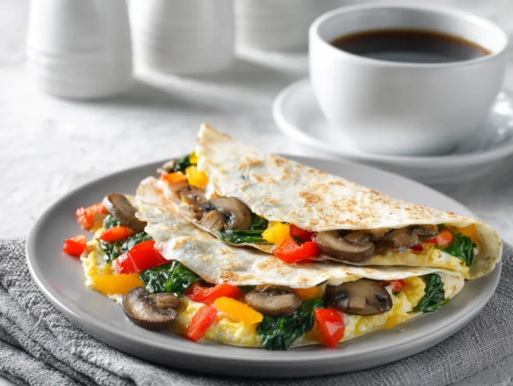 colorful Veggie Breakfast Quesadilla