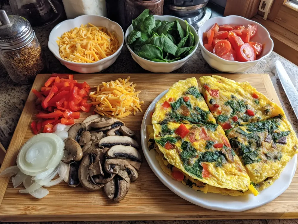 main ingredients of Veggie Breakfast Quesadilla