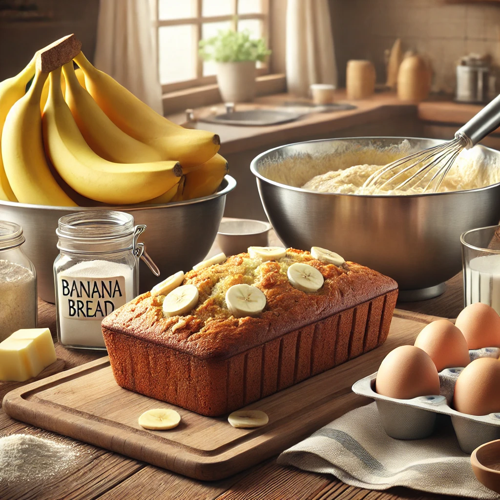 What are the ingredients of banana bread