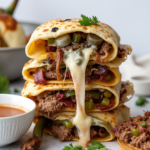 Steak quesadilla with a crispy tortilla