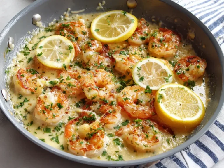 ready to eat Creamy shrimp scampi