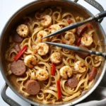 Cajun Shrimp Pasta with Beef Sausage