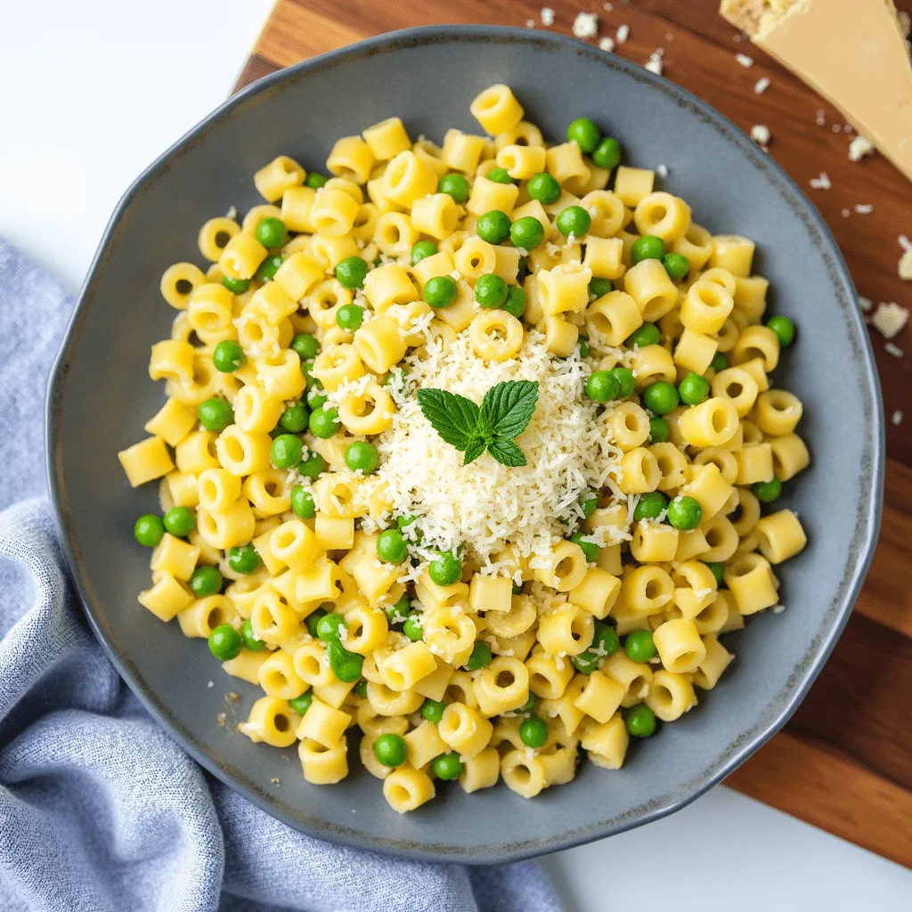 ditalini pasta with peas,