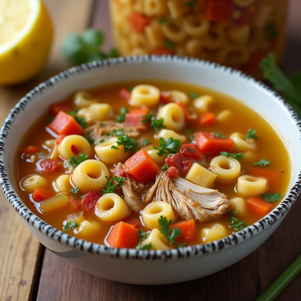 Ditalini Pasta Soup with Chicken Broth