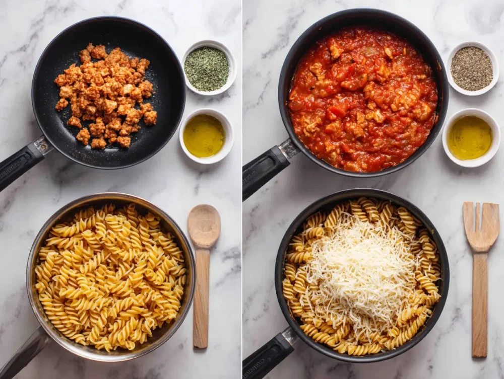 Sausage for Fusilli Pasta