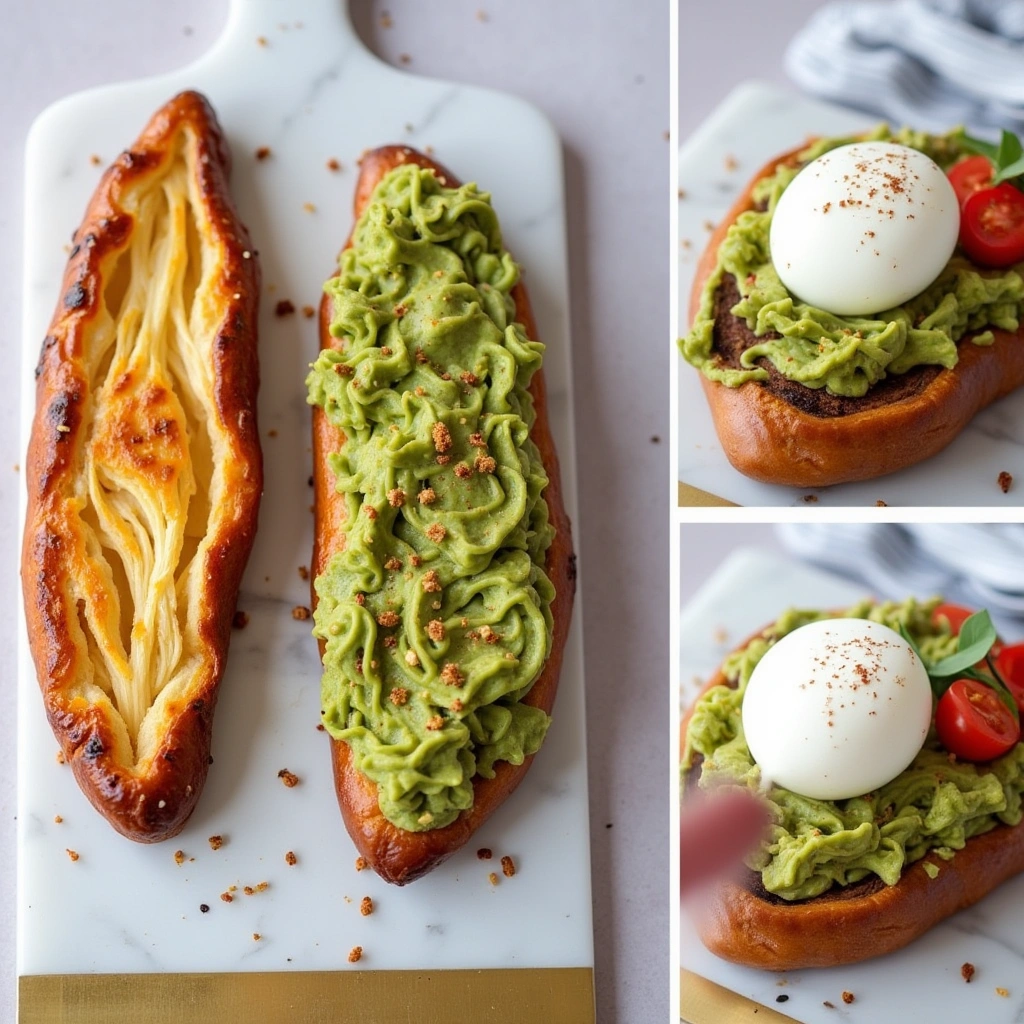 Savory croissant toast 