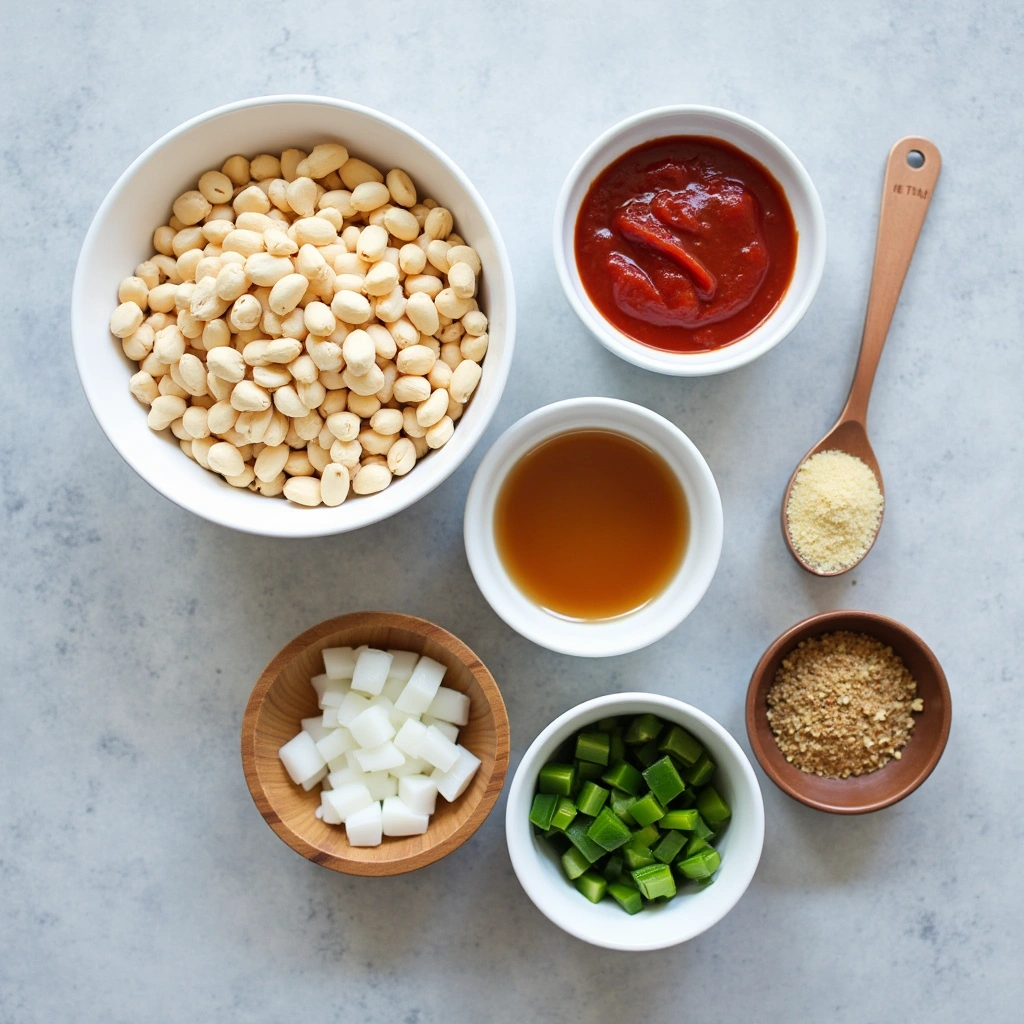 ingredients of Homemade baked beans 