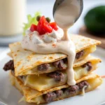 Classic quesadilla sauce made with roasted tomatoes, garlic, and chiles