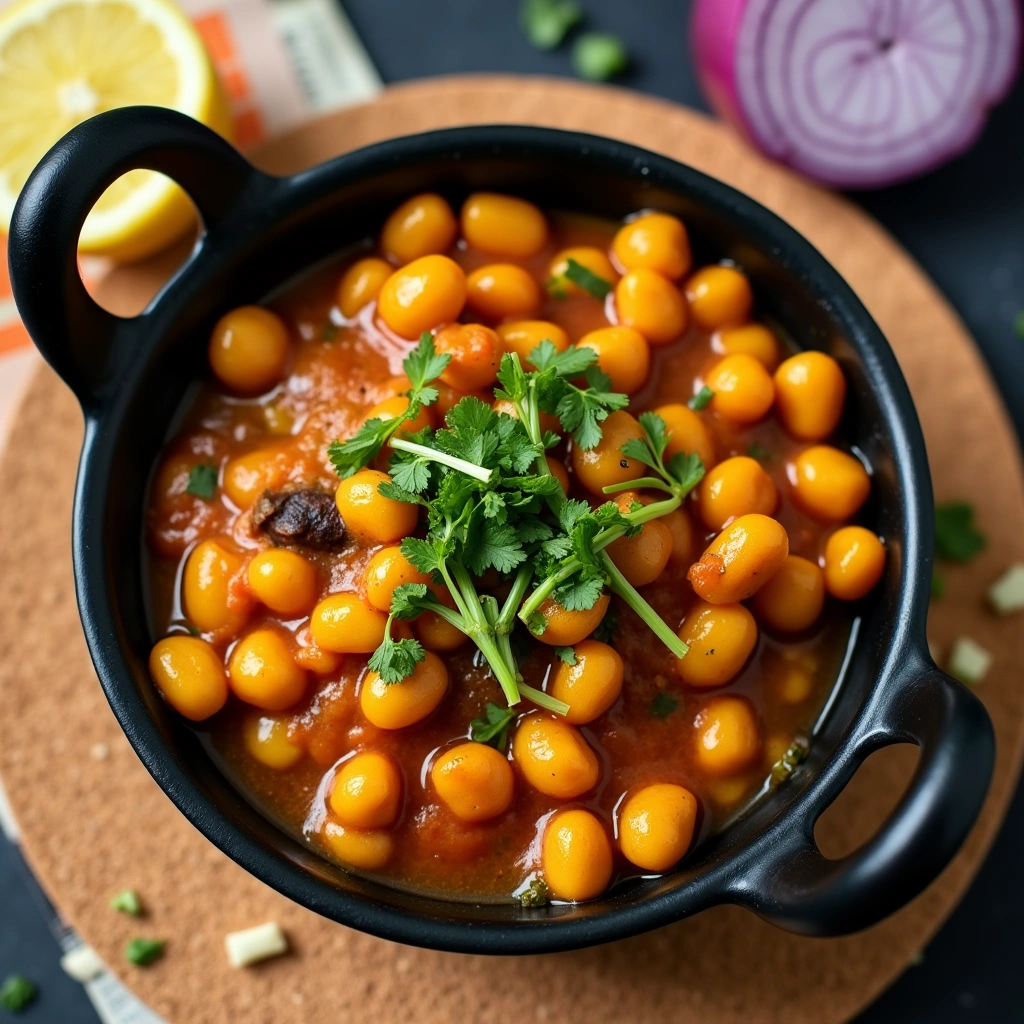 Indian-style baked beans