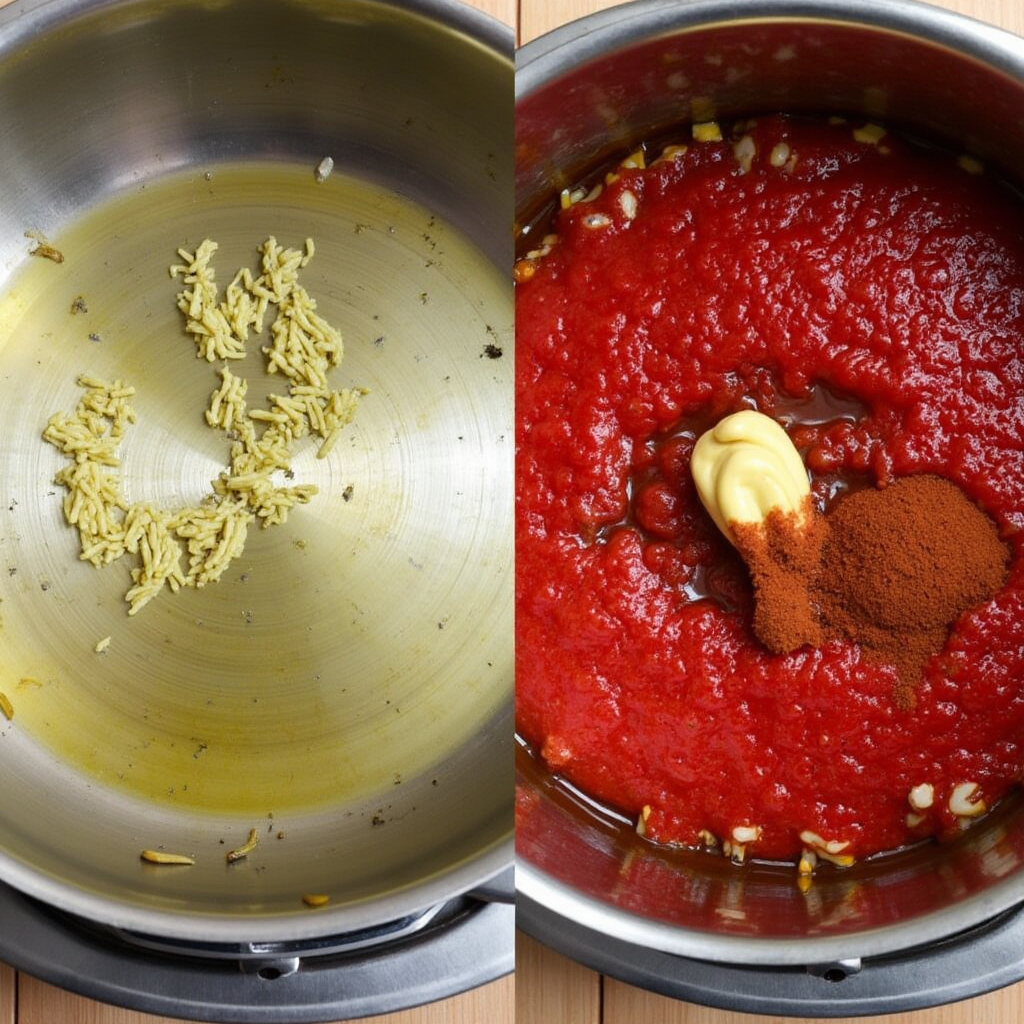 Step-by-step process of making baked beans recipe