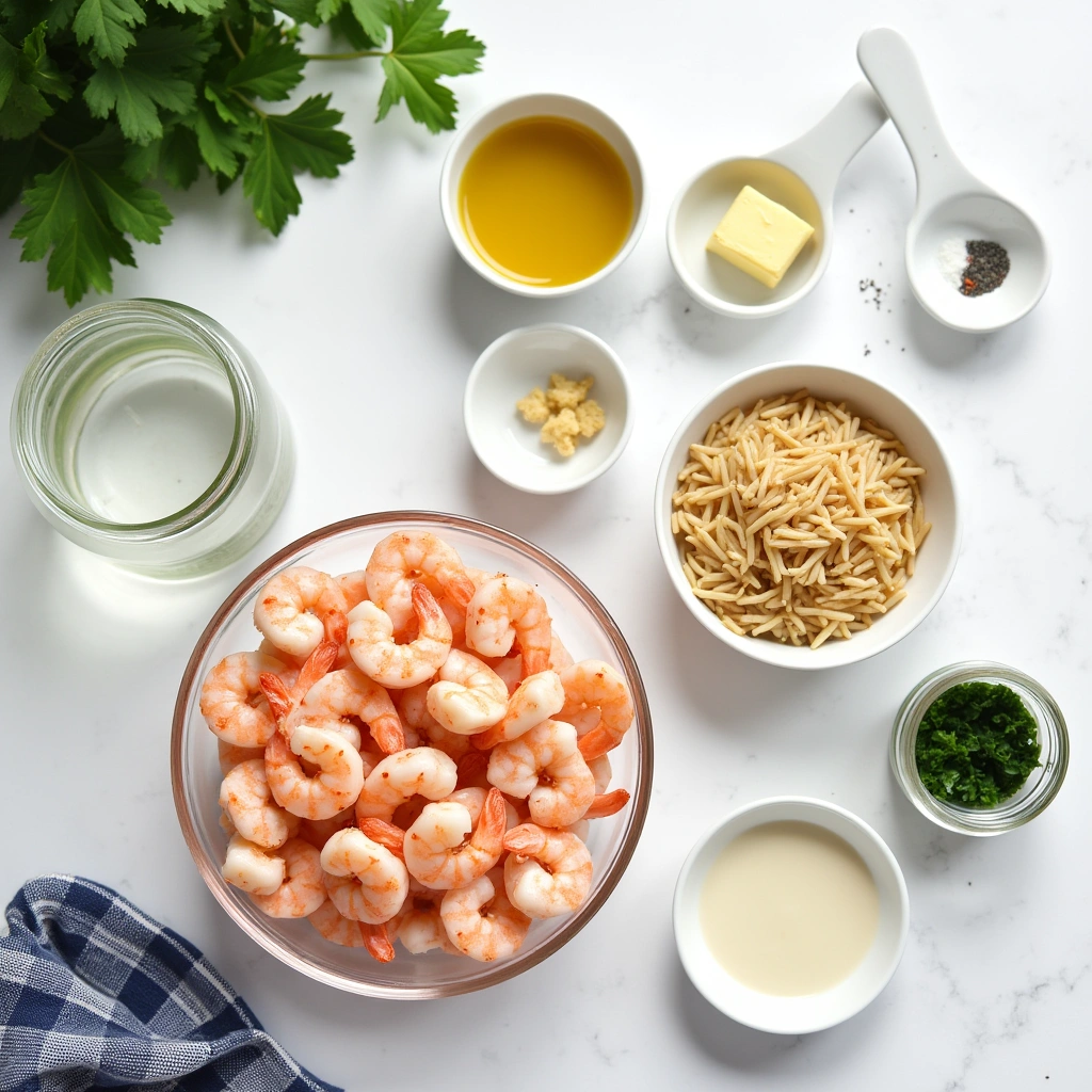 Shrimp scampi ingredients