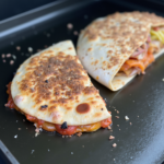 Crispy and cheesy pizza quesadilla Blackstone