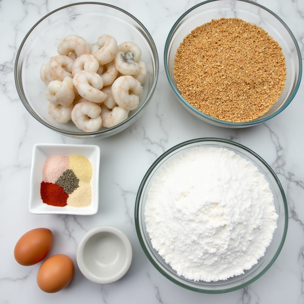 Ingredients of shrimp baskets 