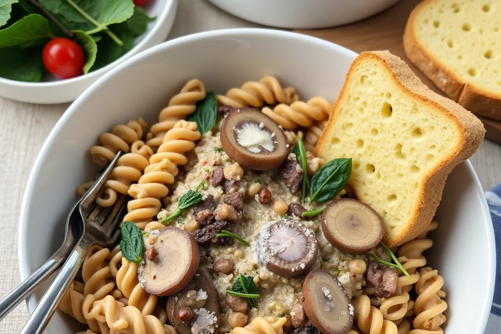 perfect spinach with Mushrooms pasta 