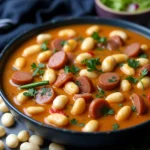 A bowl of hearty Kielbasa Baked