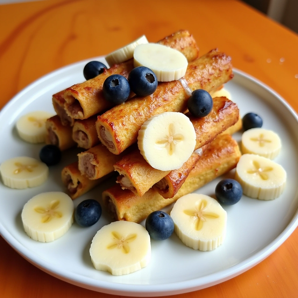 Cinnamon Roll French Toast with  syrup 