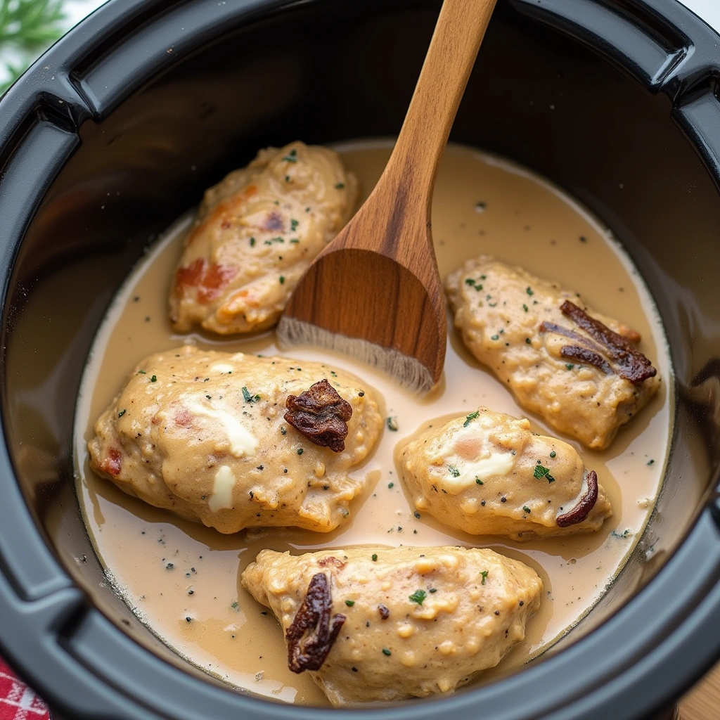 Marry Me Chicken Crock Pot served with creamy sauce