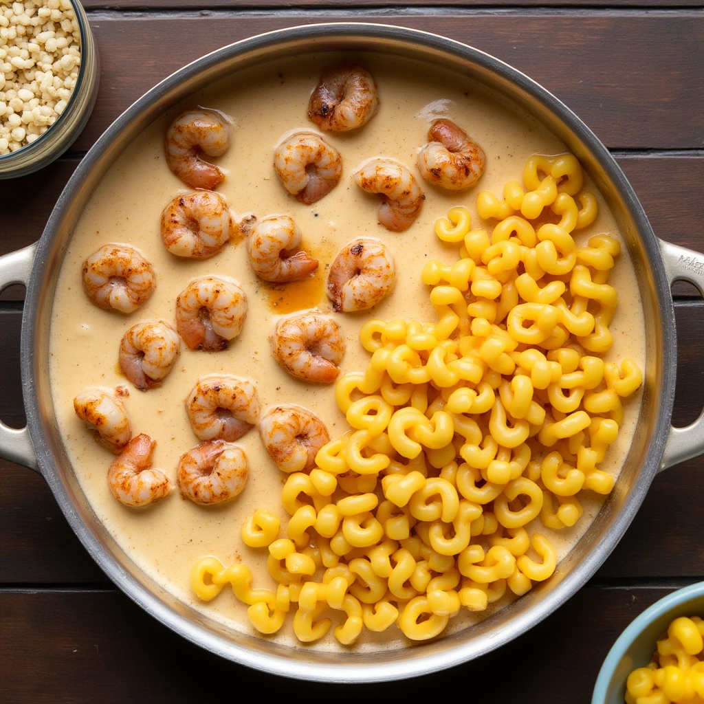 Homemade Shrimp Mac and Cheese