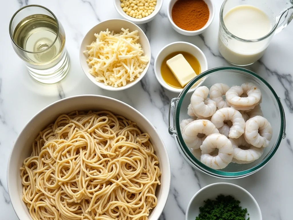 Plate of creamy Cajun shrimp pasta